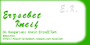 erzsebet kneif business card